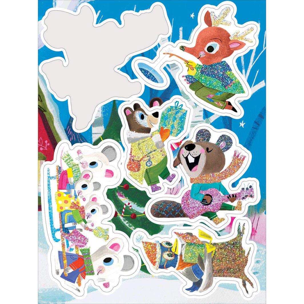 eeBoo Sticker Book, Christmas in the Forest