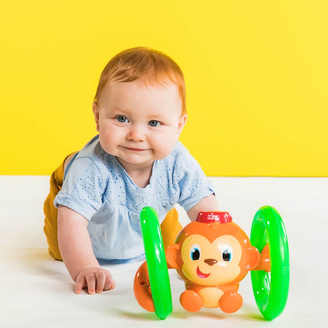 Bright Starts Baby Toy, Roll & Glow Monkey