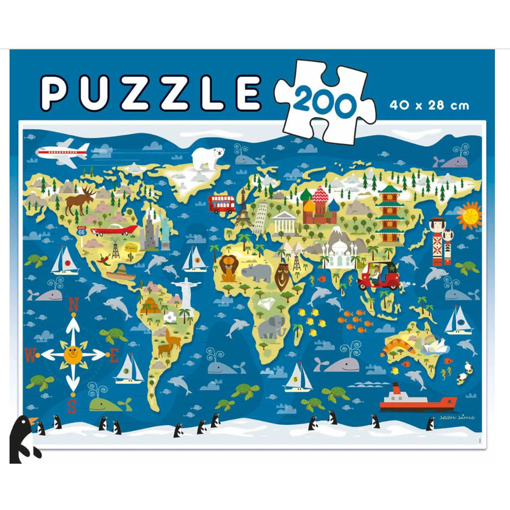 Educa Puzzle, World Map - 200 Pieces
