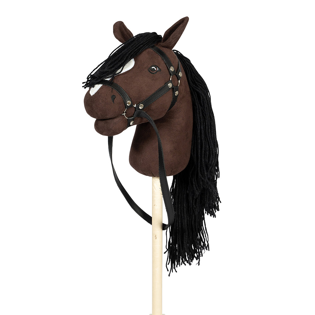 By Astrup Hobby Horse with Open Mouth and Removable Tail, Brown