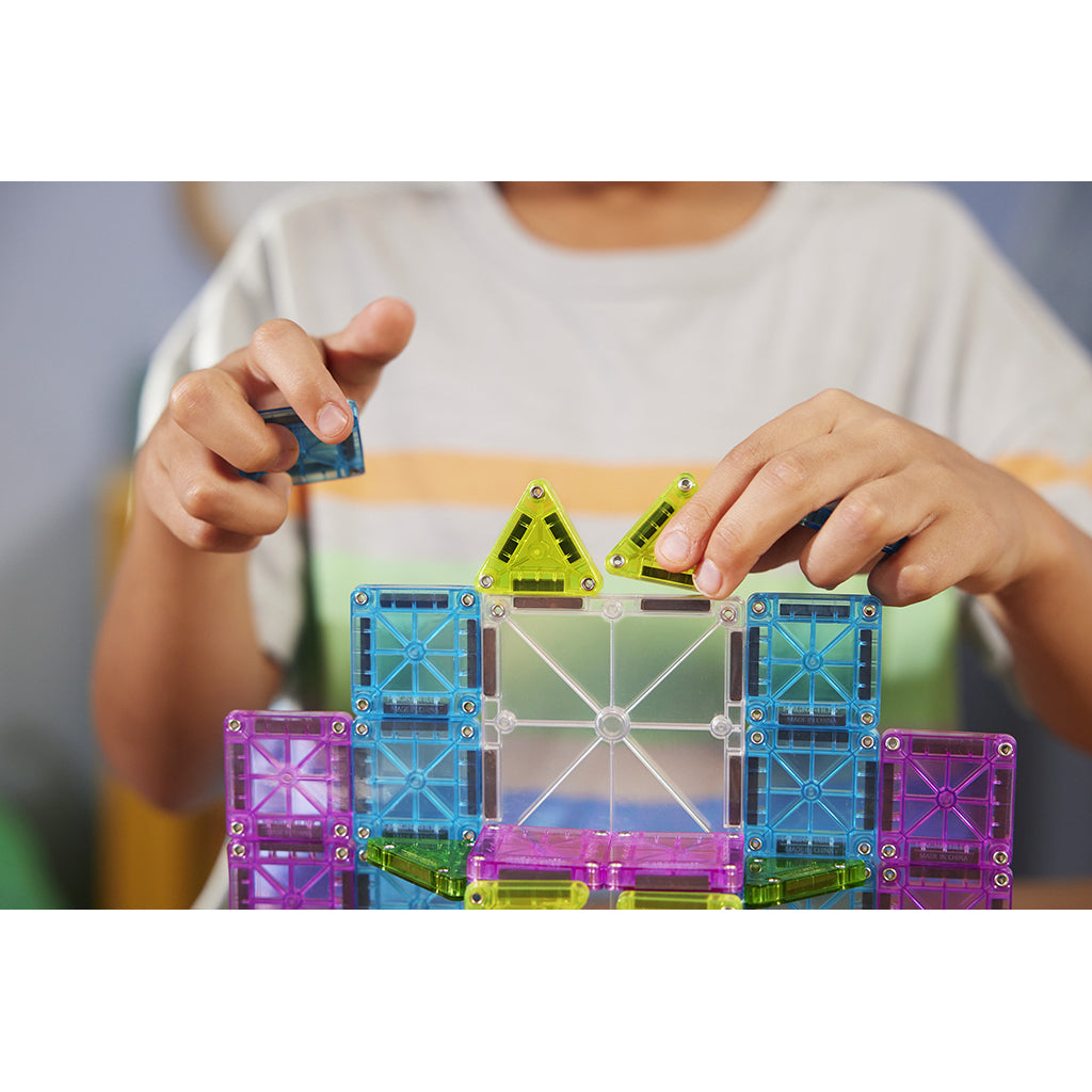 Magna-times Magnetic Building Set, microMAGS Deluxe Travel Set in Box - 55 Pieces
