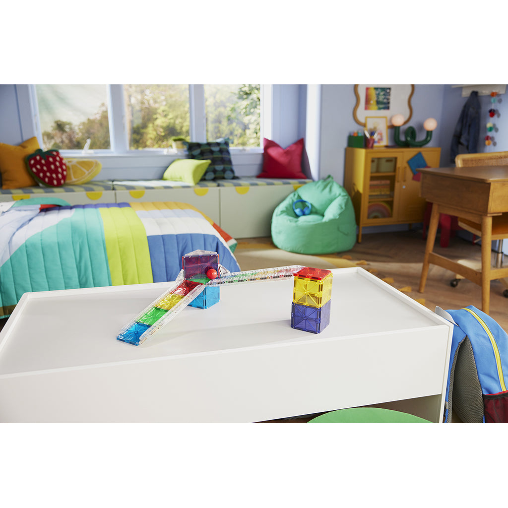 Magna-Tiles Magnetic Building Set, Marble Run - 33 Pieces