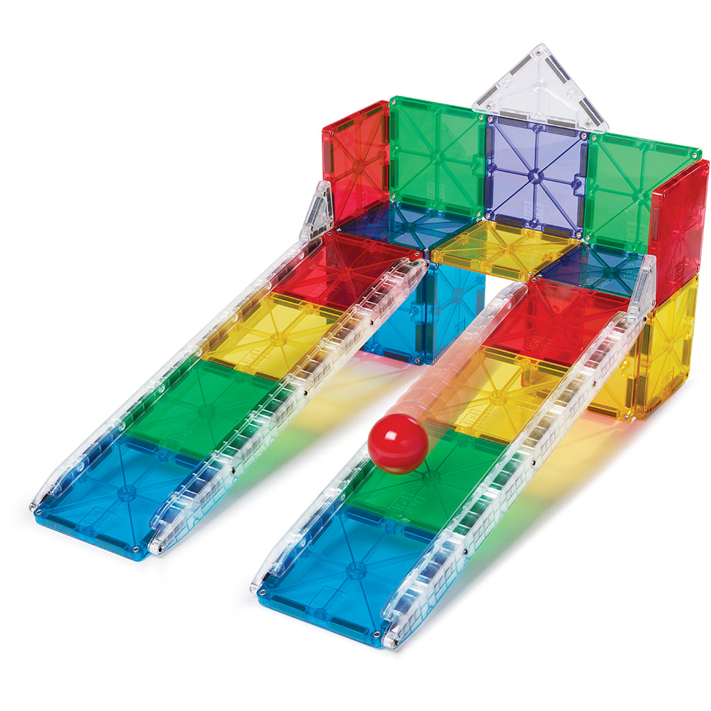 Magna-Tiles Magnetic Building Set, Marble Run - 33 Pieces