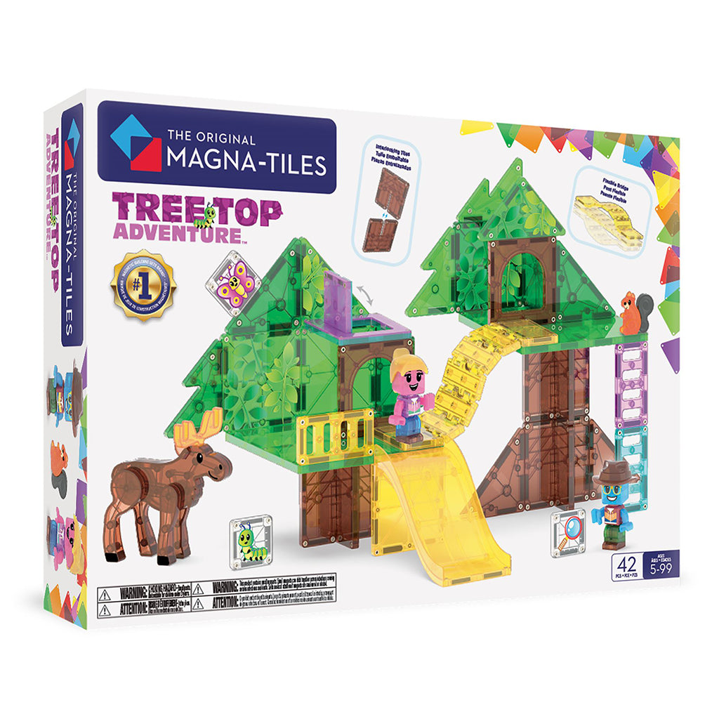 Magna-Tiles Magnetic Building Set, Tree Top Adventure with 42 Pieces