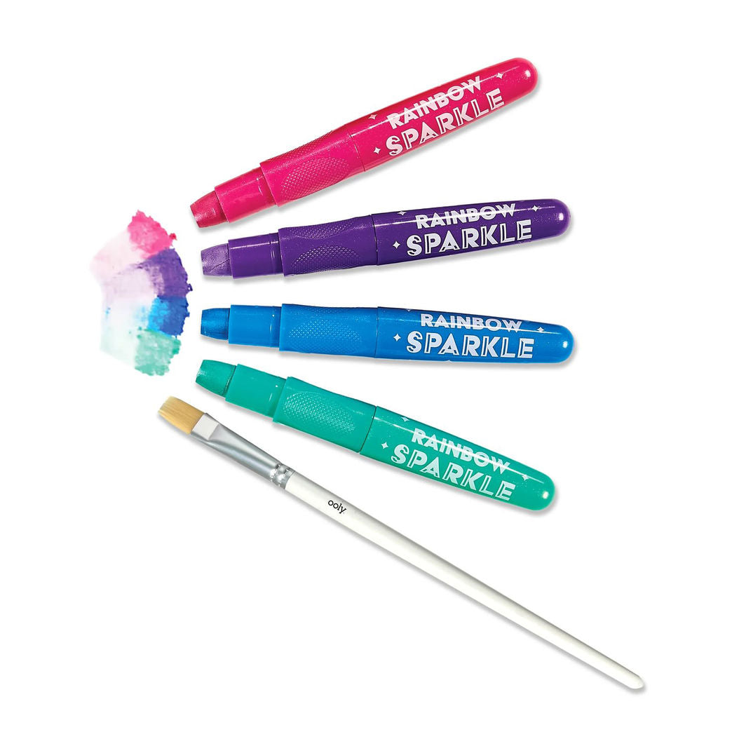 Ooly Gel Colour Crayons, Set of 12 – Rainbow Sparkle Watercolor Metallic