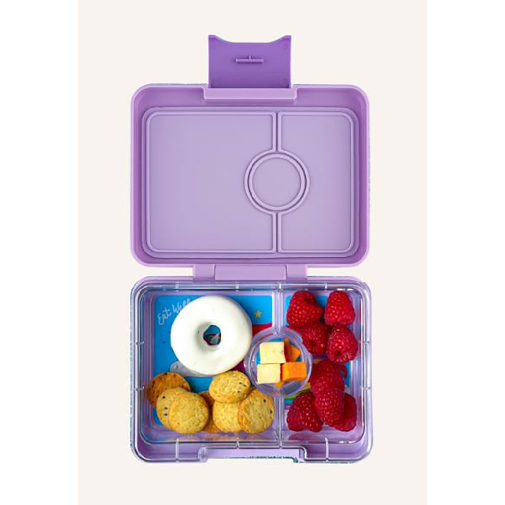 Yumbox madkasse m. 3 rum, Snack - Lavande Purple/unicorn