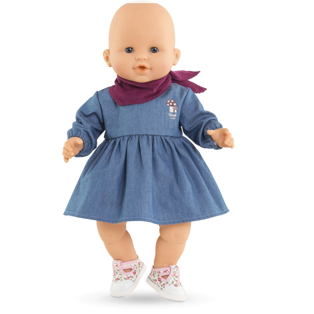 Corolle dukketøj, Mon Grand, denimkjole og tørklæde - 36 cm