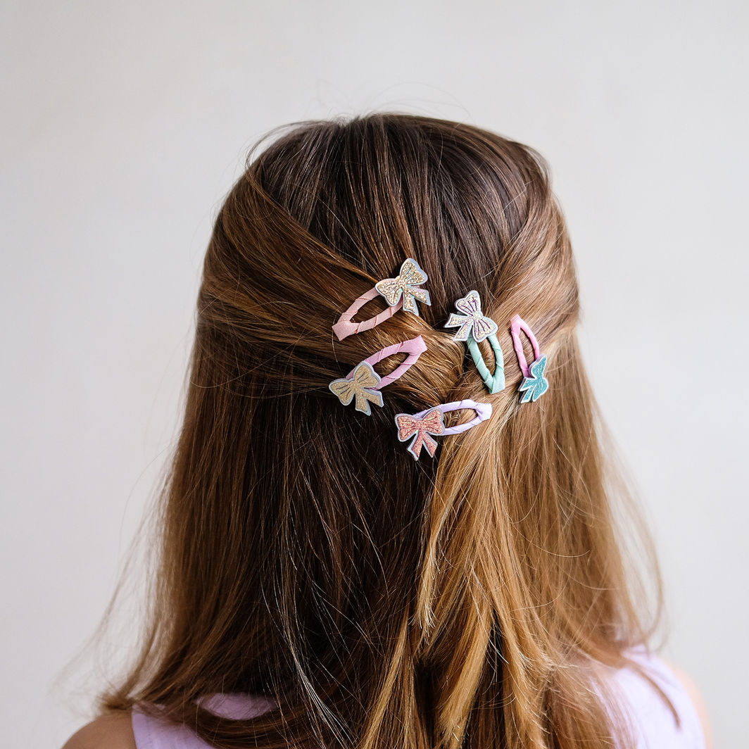 Mimi & Lula 5 Hair Clips, Mini Sparkle Bow My Little Unicorn