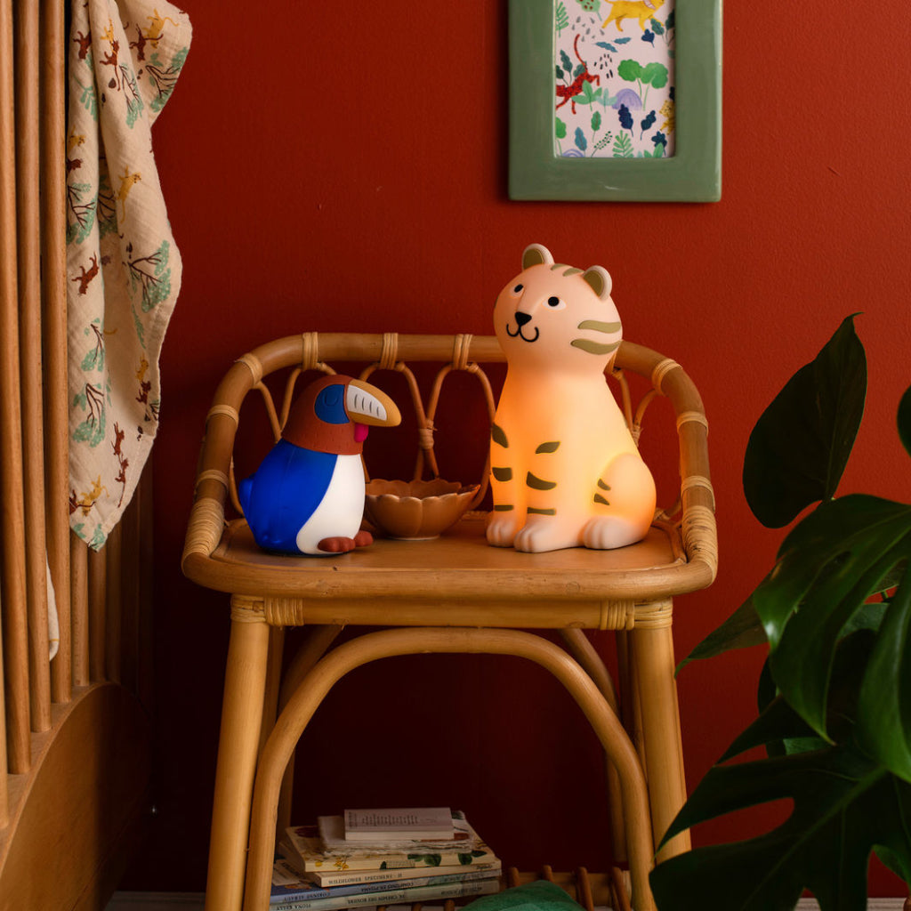 Moulin Roty vågelampe, Tiger - La forêt Mawa