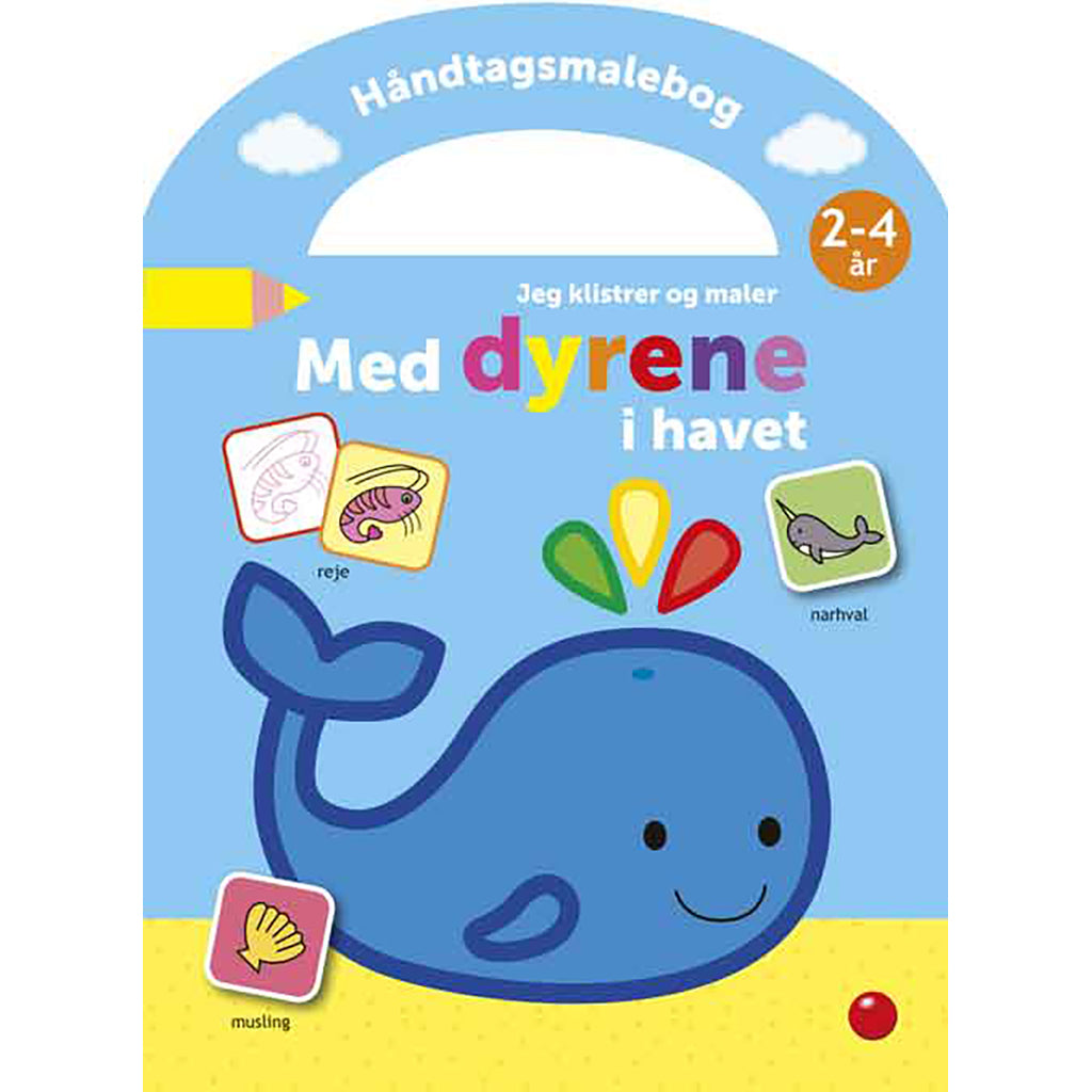 Forlaget Bolden, Håndtagsmalebog - Med dyrene i havet