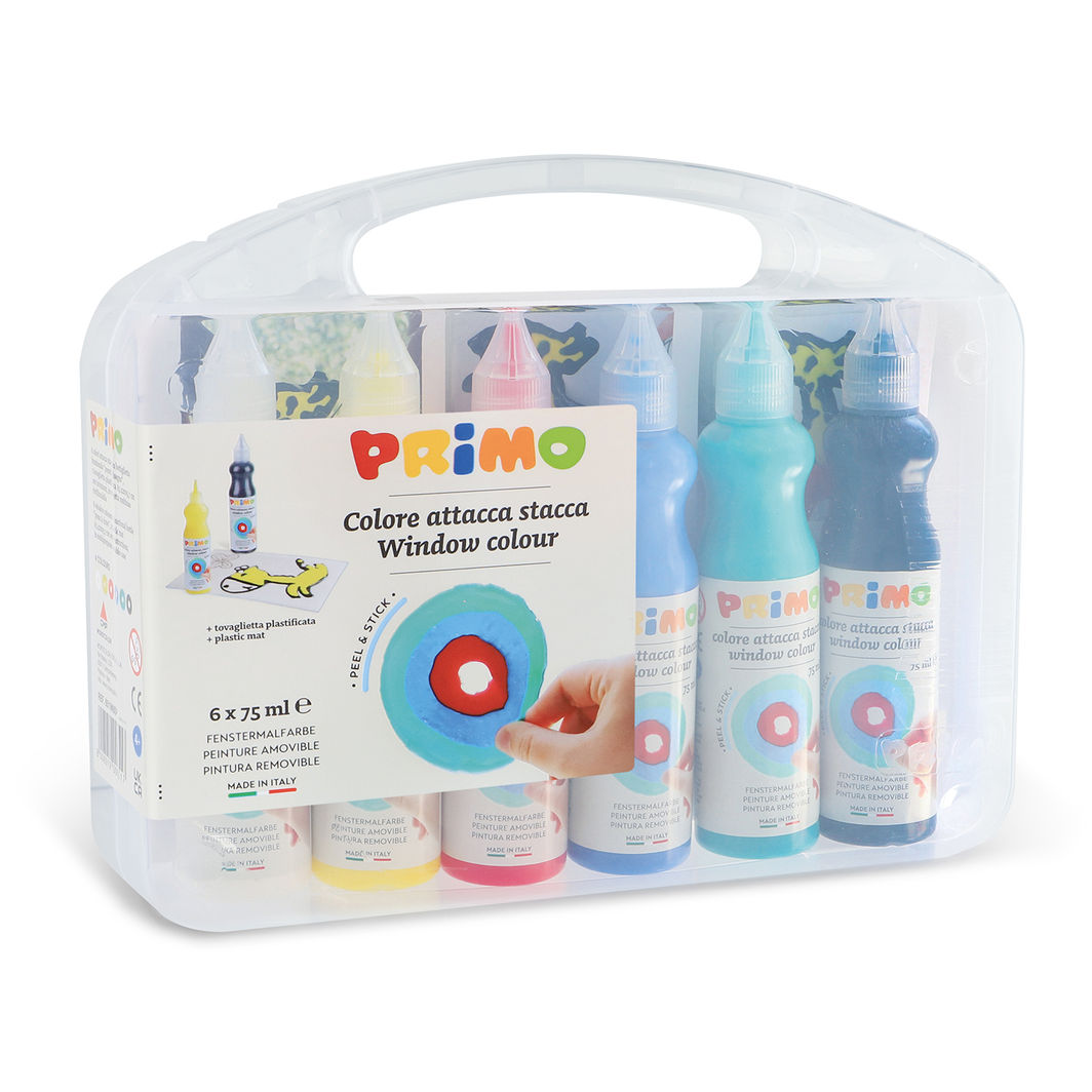 Primo Window Paint - 6 Bottles of 75 ml