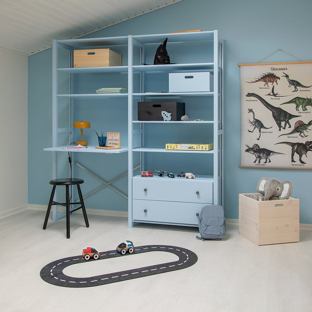 By Aulum Agger Deluxe Ladder Shelf with Desk, Various Sizes - Himalayan Blue