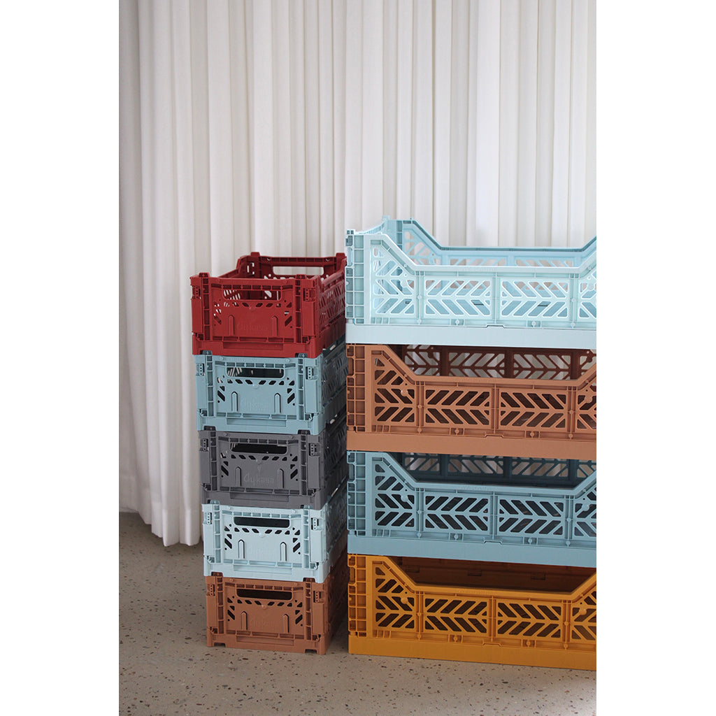 Aykasa Mini Folding Crate, Mustard