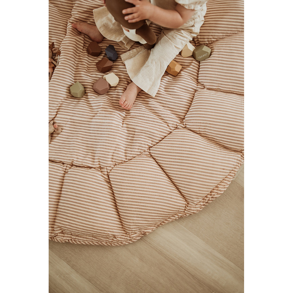 Play&Go Bloom, 3-in-1 Baby Blanket, Organic - Stripes Brown