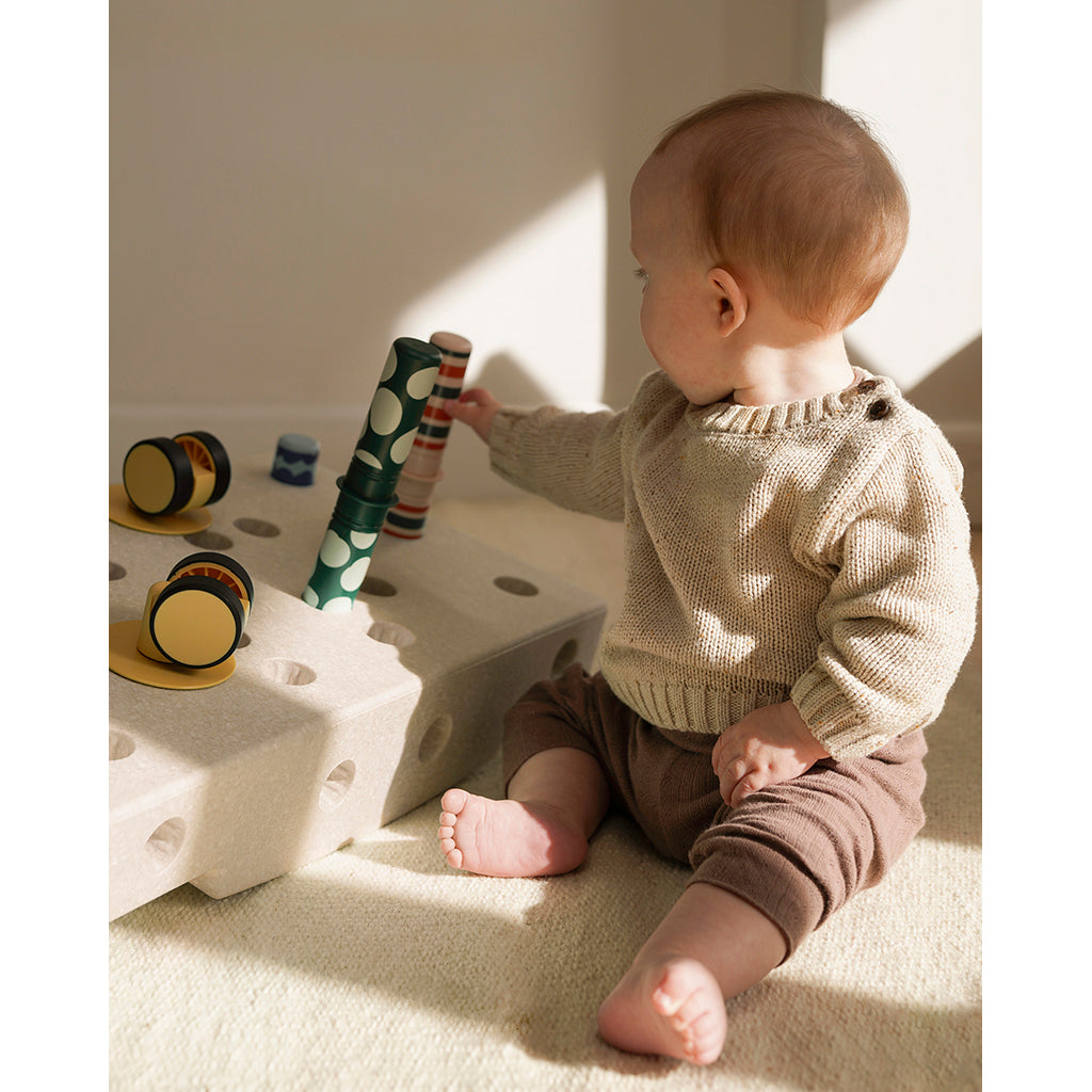 Modu Baby Motor Skills Set, Sand Grey/ Honey Yellow