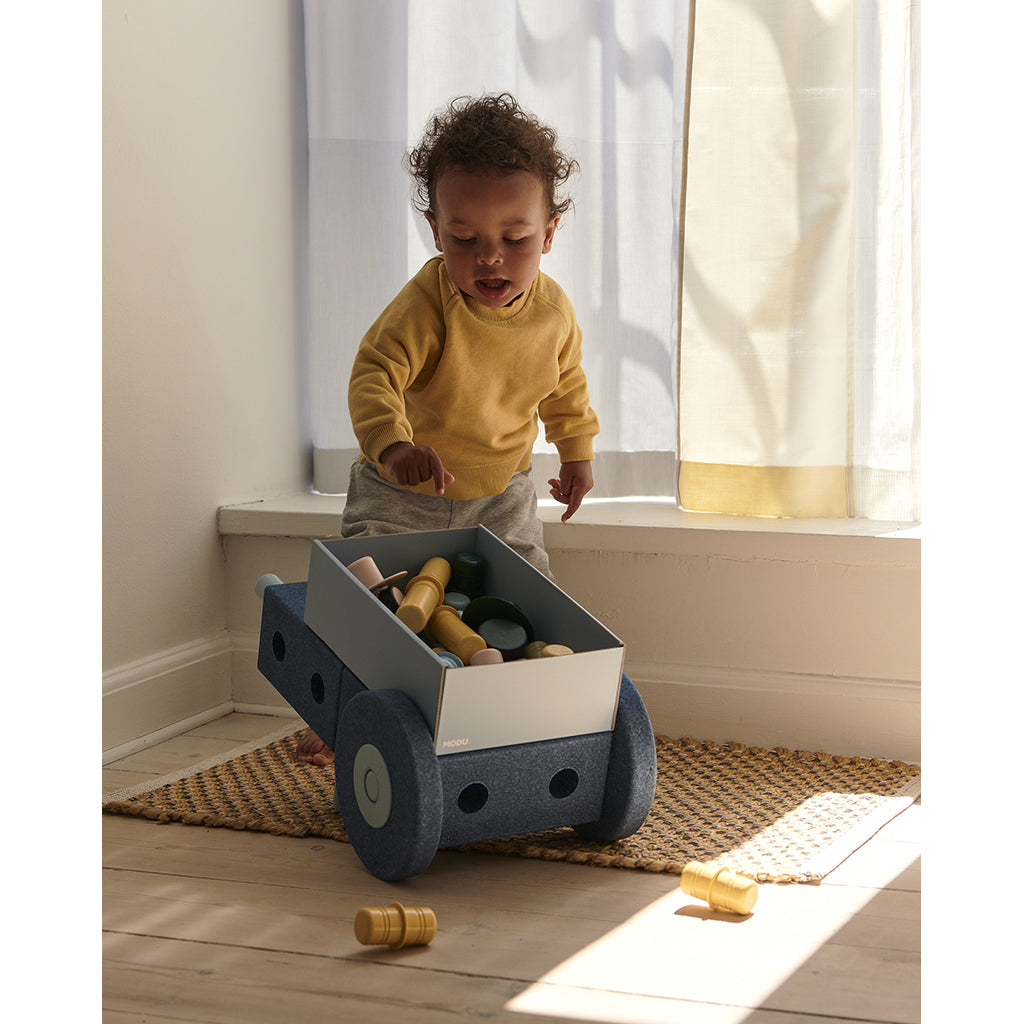 Modu 3-in-1 Walker, Foam Activity Toy - Deep Blue/Sky Blue