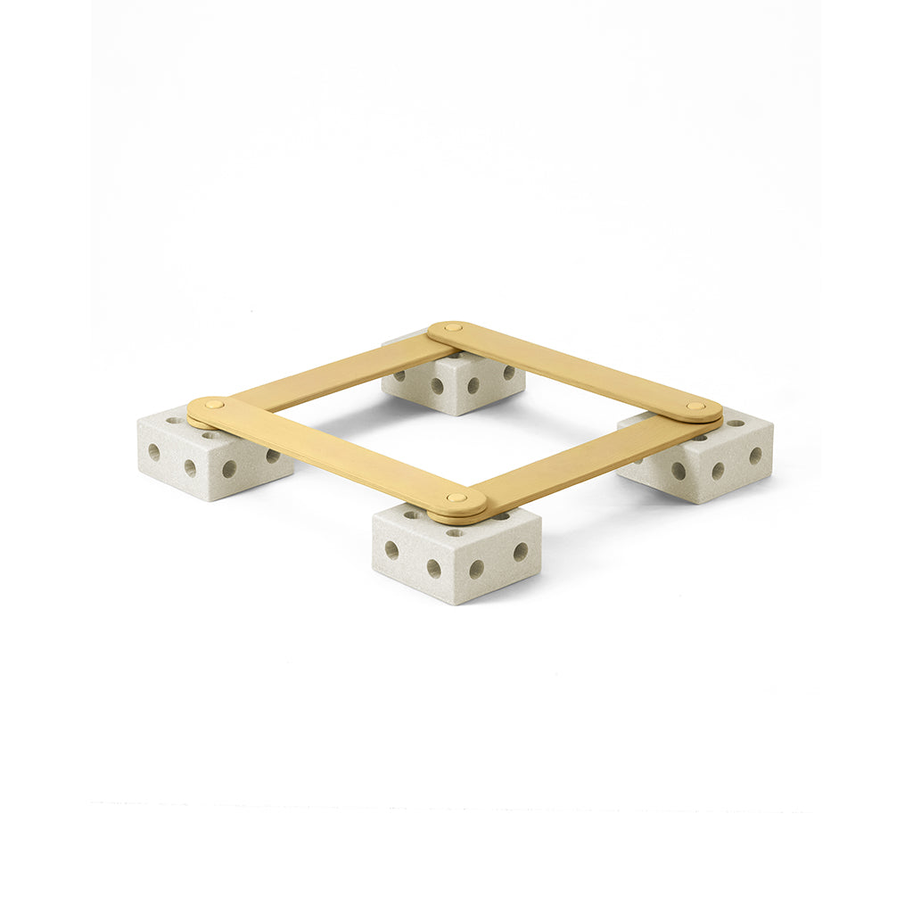 Modu Balance Track, Wooden and Foam Block Balancing Course - Sand Grey/ Honey Yellow