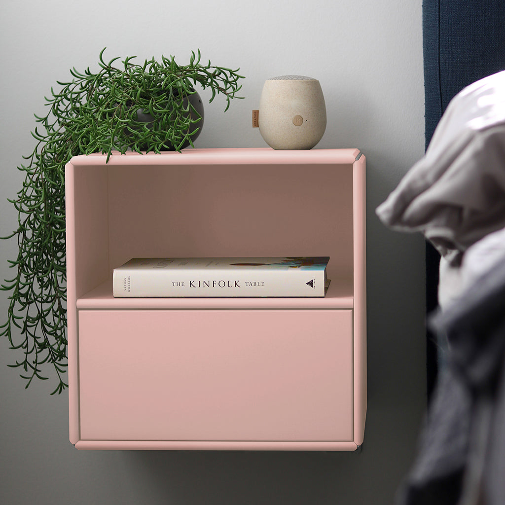 By Aulum Charlie Nightstand with Drawer, 40x40 cm - Blush
