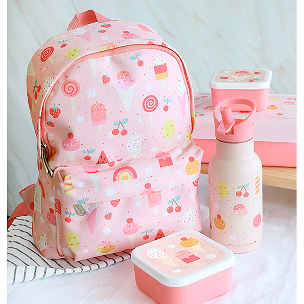 A Little Lovely Company Stainless Steel Drinking Bottle, Ice Cream Cones