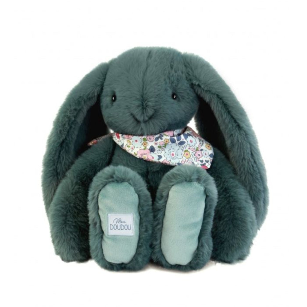 Doudou et Compagnie Blomsterkanin, grøn - 35 cm