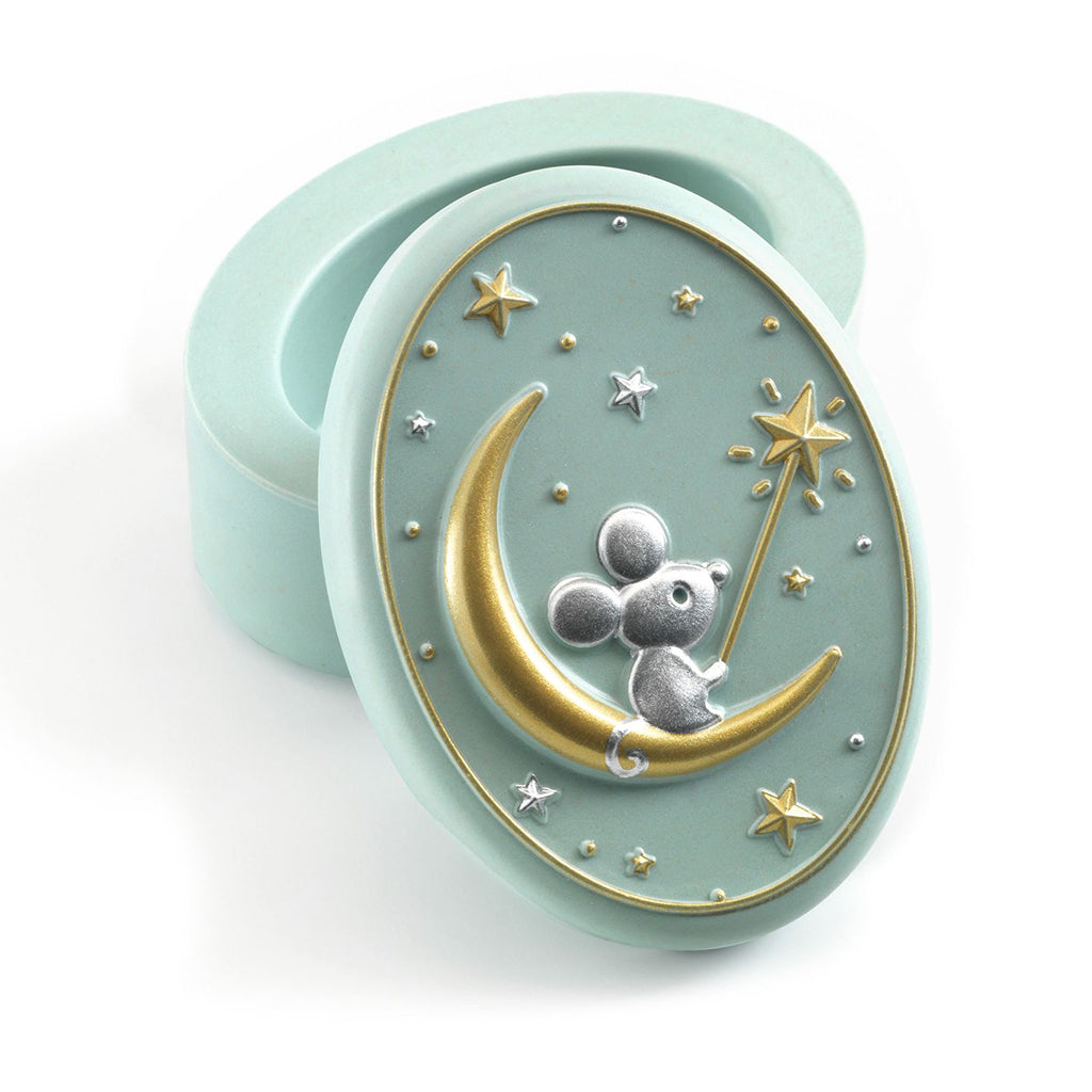 Djeco Tooth Fairy Box, Mouse - Pastel Colors