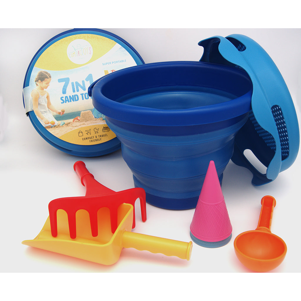 Compactoys sandlegtøj, 7-i-én- Blue