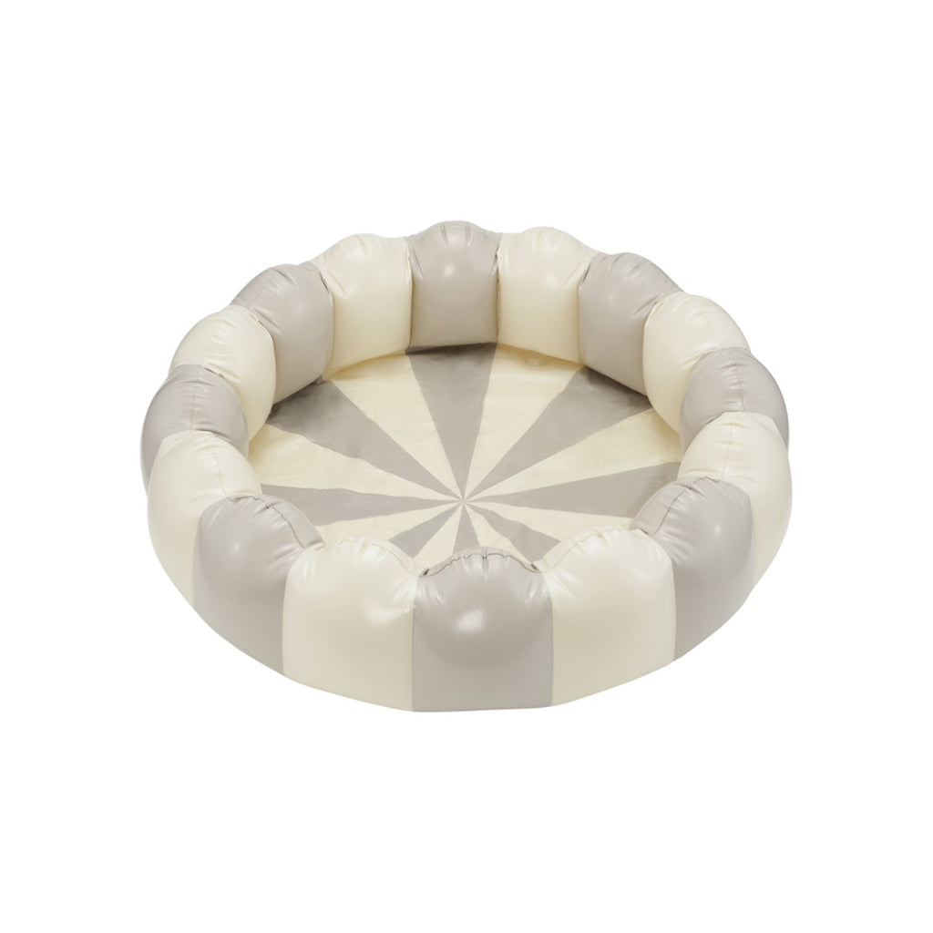 Petites Pommes badebassin Alice Emma i beige og hvid stribet design