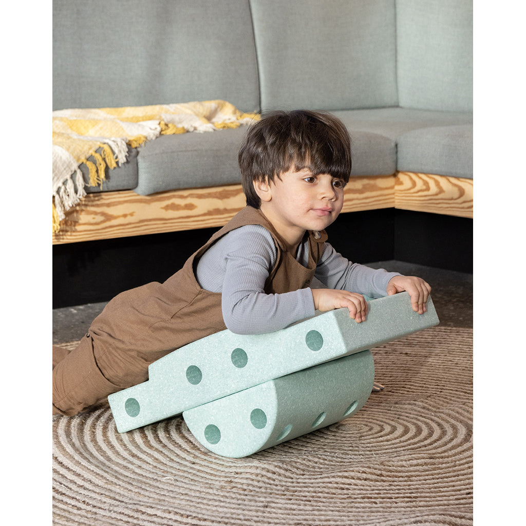 Modu Construction Toy in Foam, Explorer Set, 20 Pieces - Ocean Mint/Forest Green