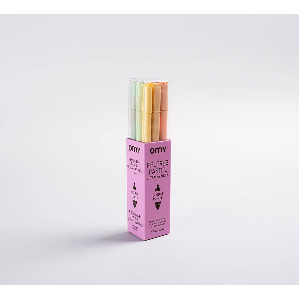 Omy Felt Tip Pens, 9 pcs – Pastel