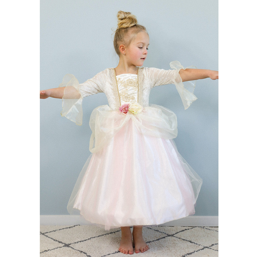 Great Pretenders udklædningstøj, Prinsessekjole gylden rose - str. 3-8 år