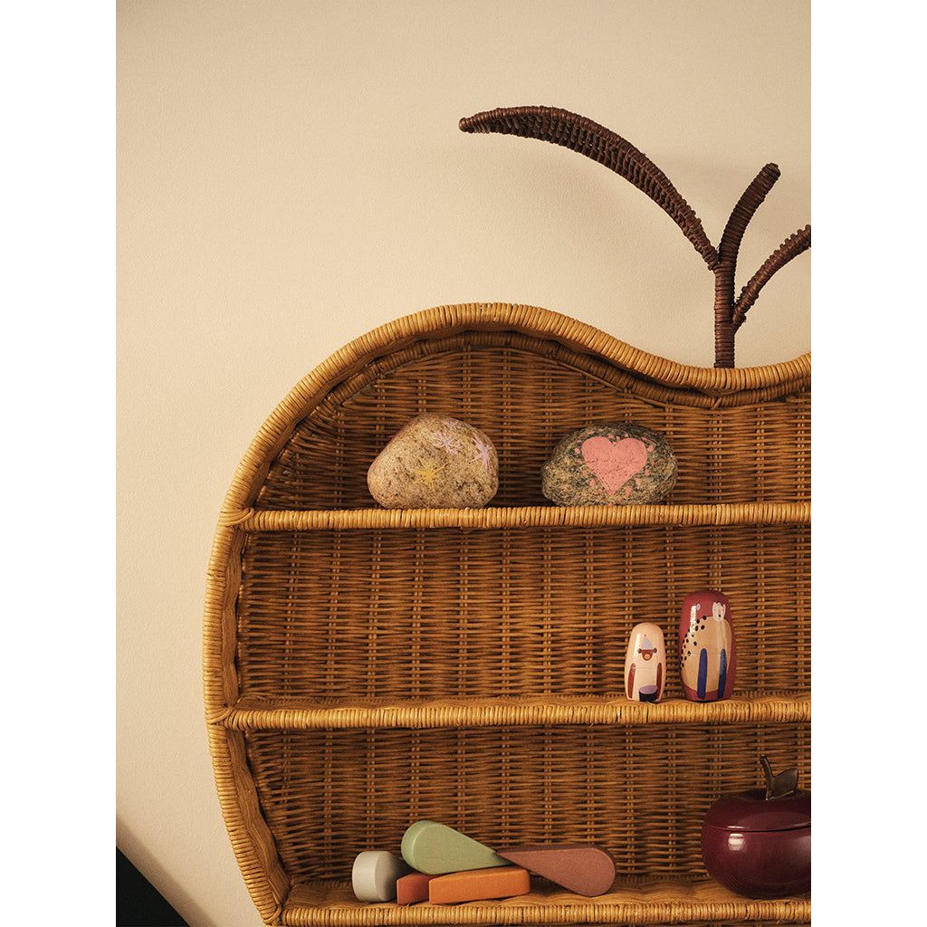 ferm Living Apple Woven Shelf, 70 x 68 cm - Natural