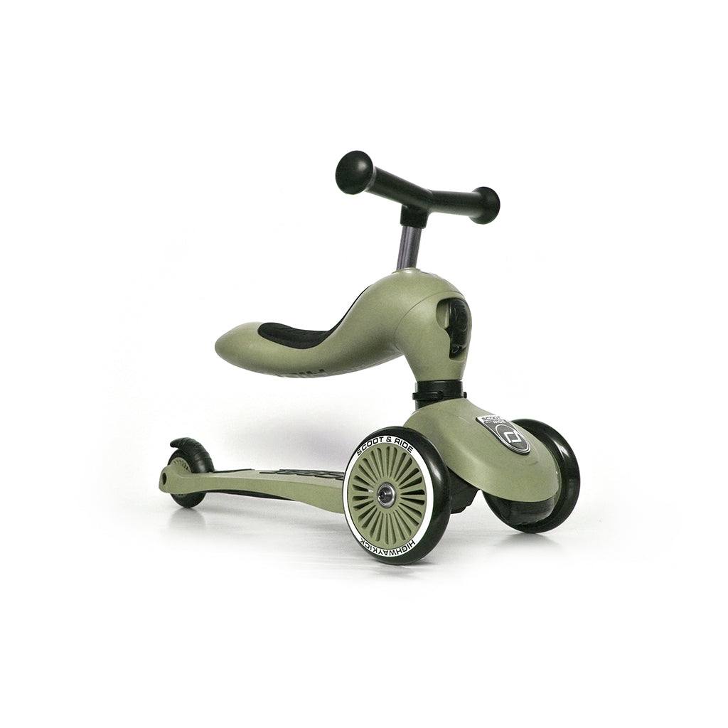 Scoot and Ride Highway Kick 1, Scooter - Olive