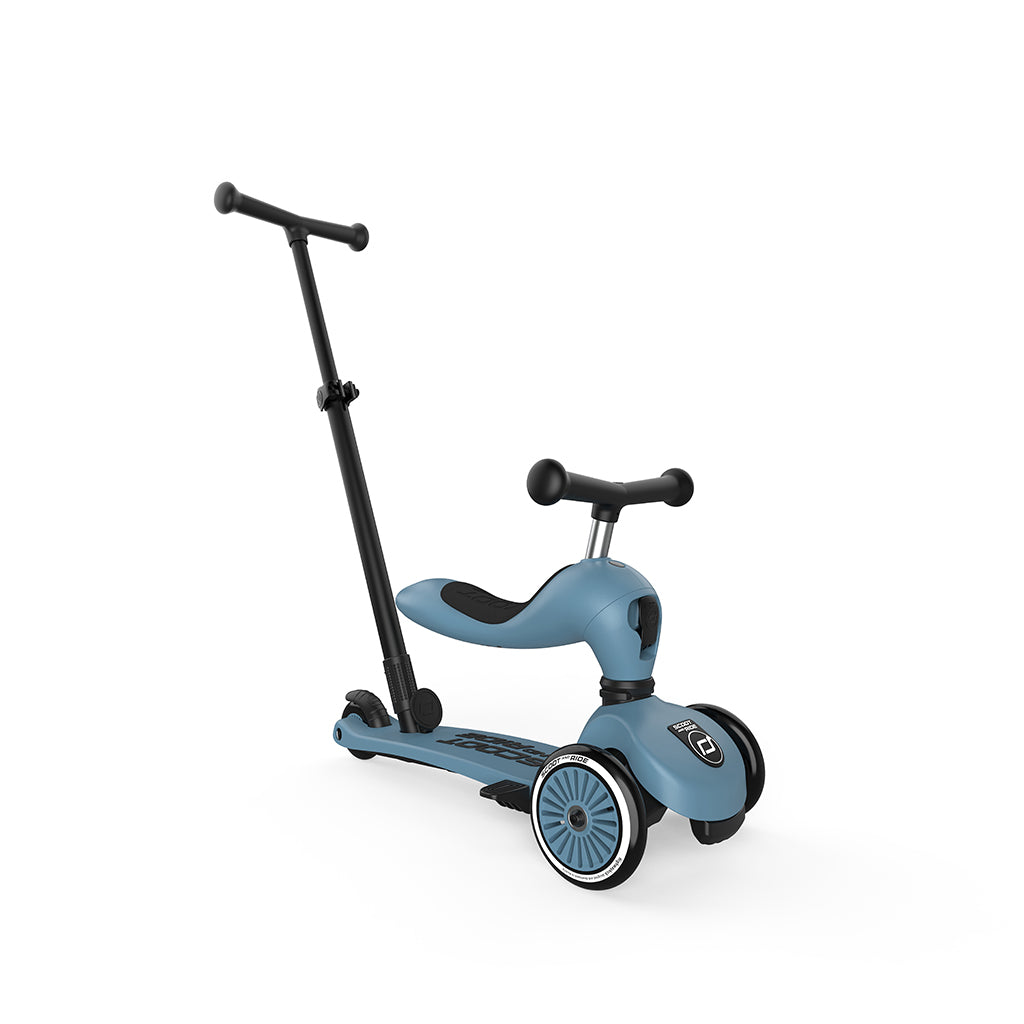 Scoot and Ride, Highway Kick 1, Push & Go Scooter with Push Bar - Steel