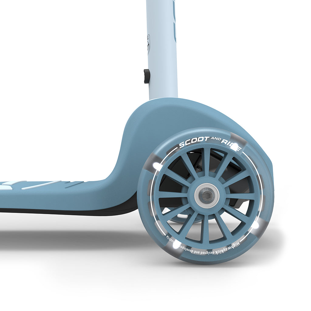Scoot and Ride Highway Kick 3S Scooter - LED Steel