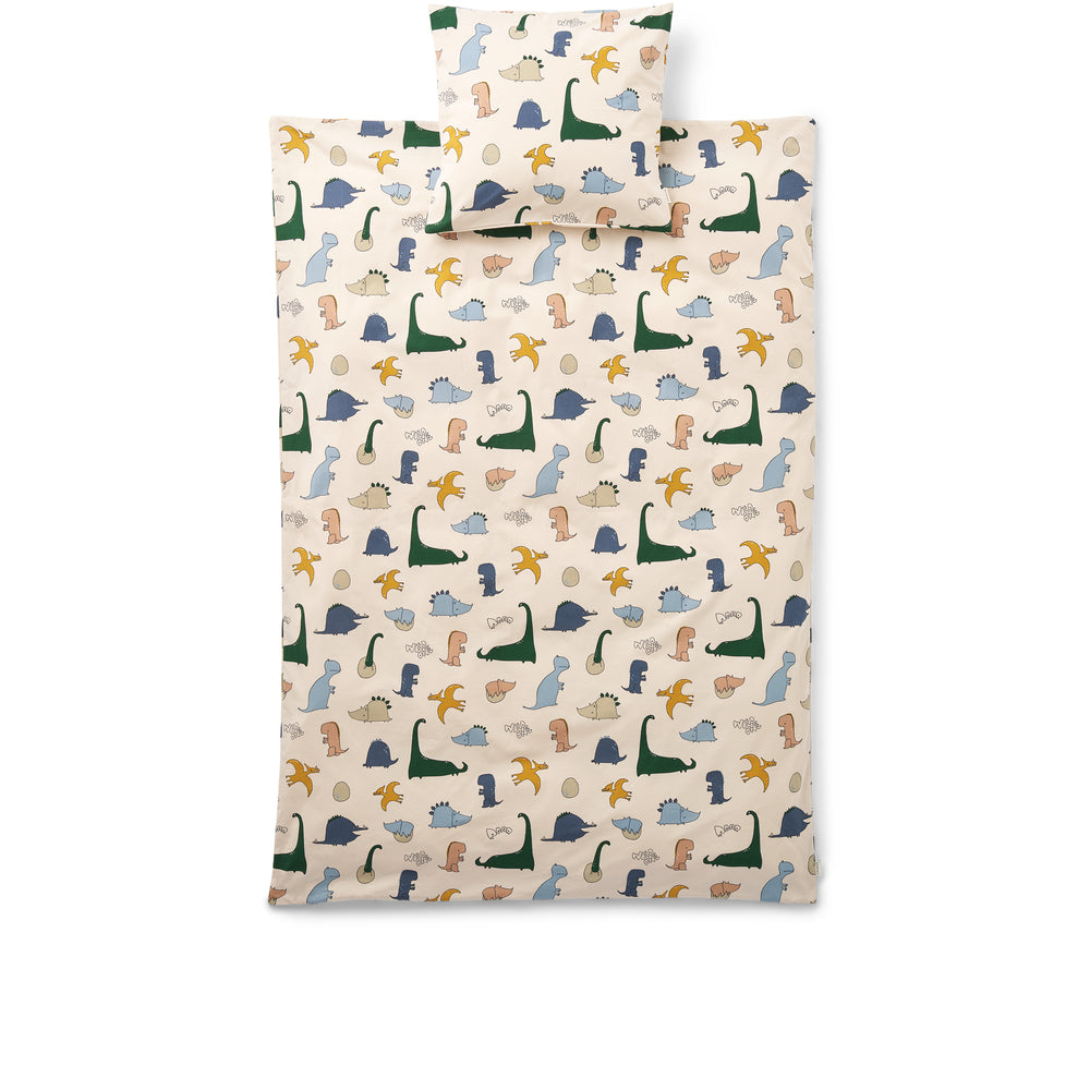 Liewood junior bed linen, Ingeborg - Dino roar / Sandy