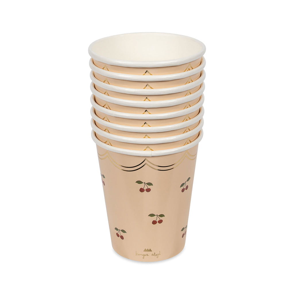 Konges Sløjd Paper Cups, Cherry – Pack of 8