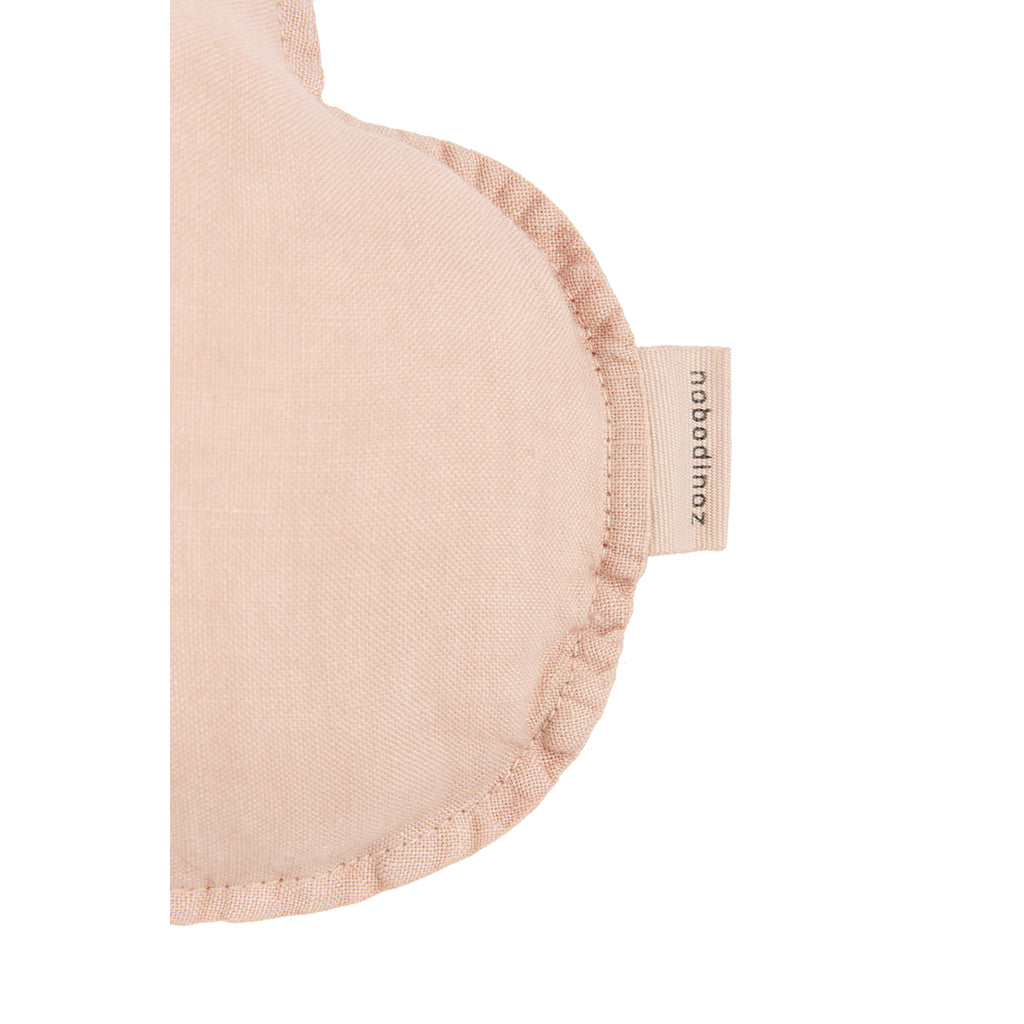 Nobodinoz Sky Cushion, Washed French Linen – Powder Pink