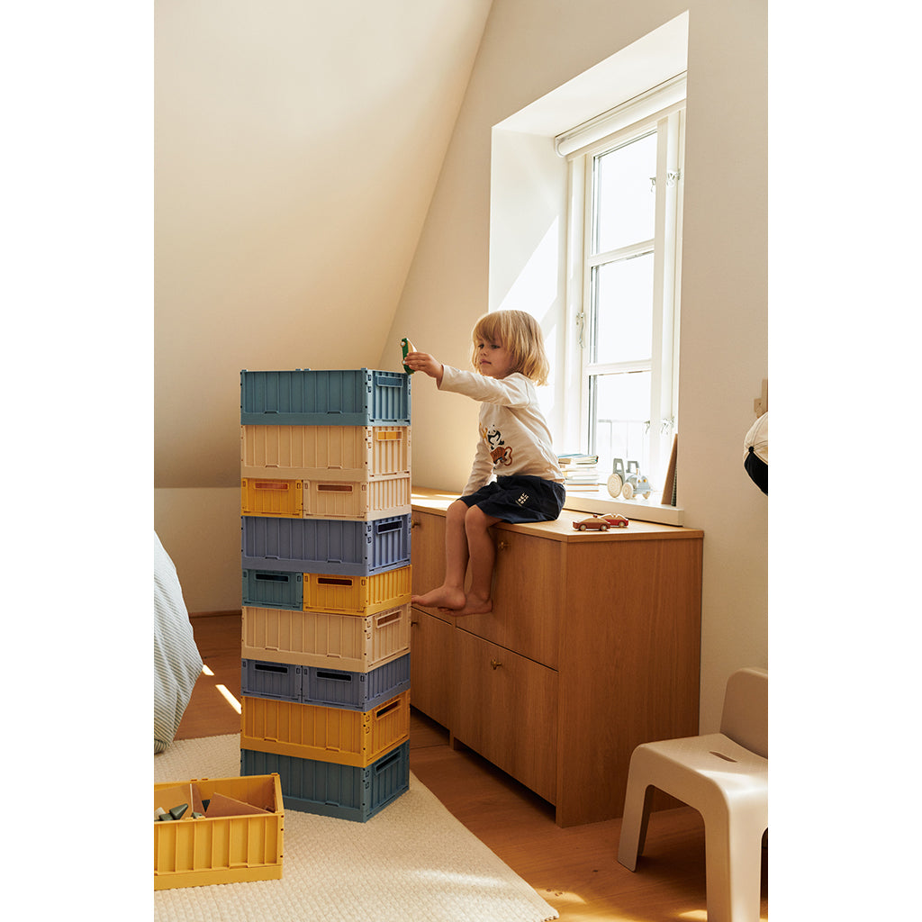 Liewood Weston Folding Crate M, 2-Pack - Light Peppermint