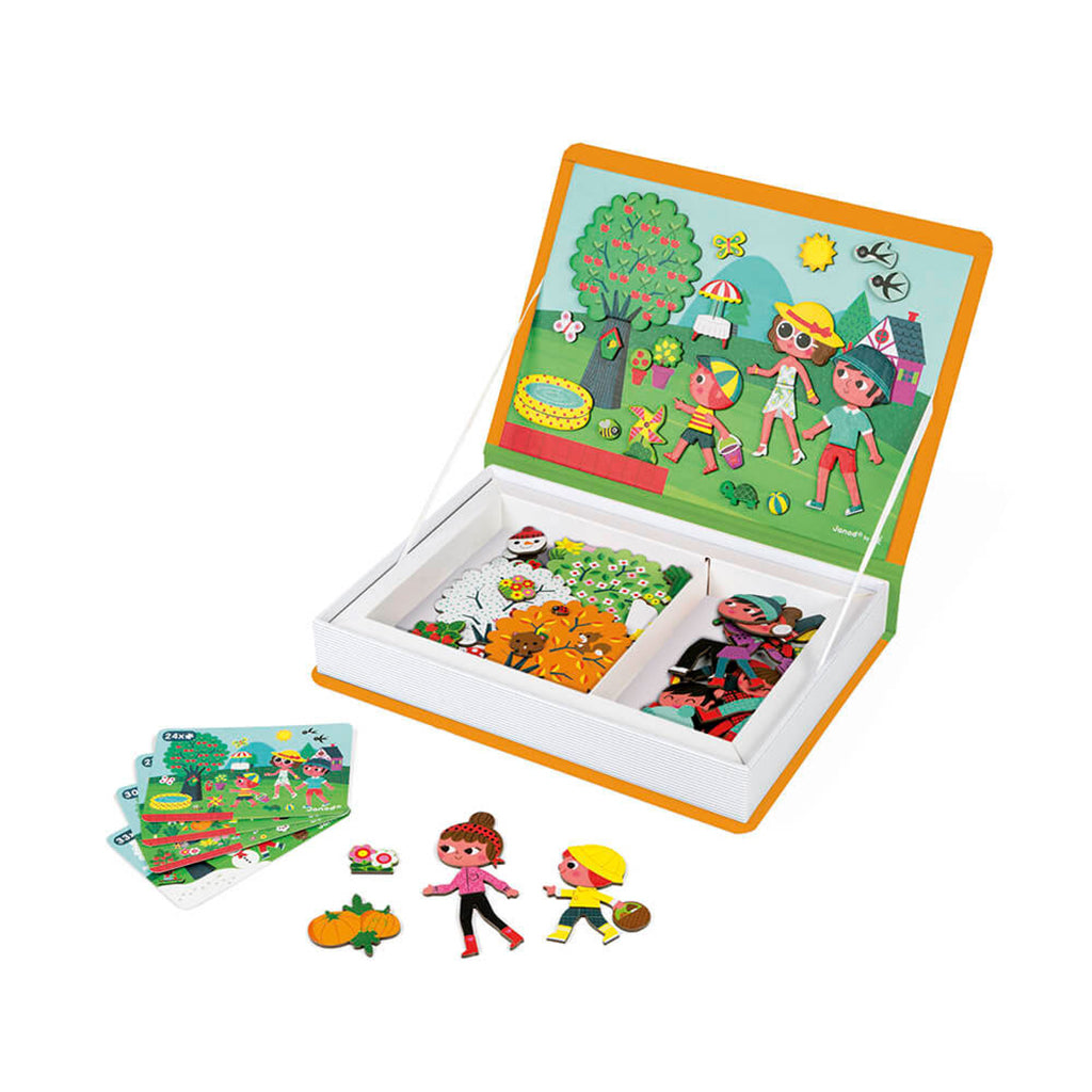 Janod Magnetic Book, 115 Magnets – The Four Seasons