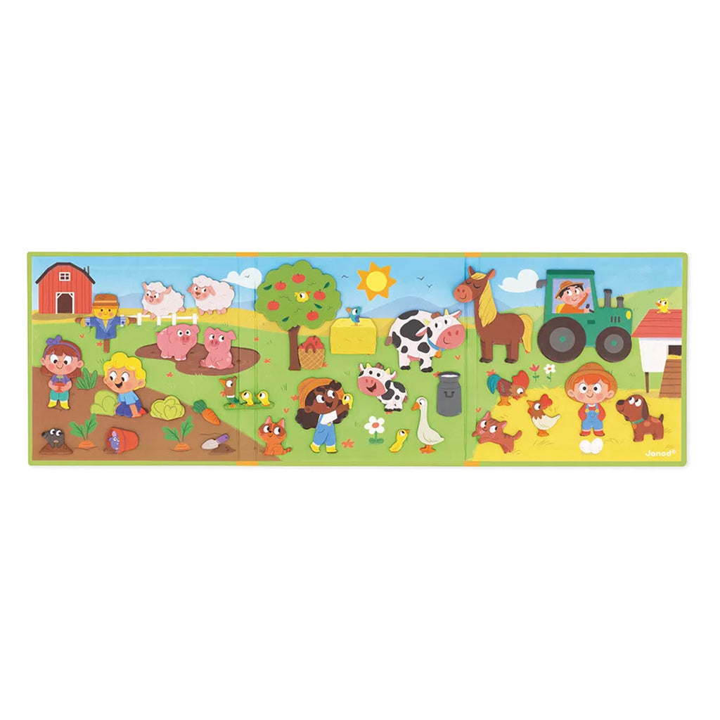 Janod Magnet Book, 30 pcs. Farmyard