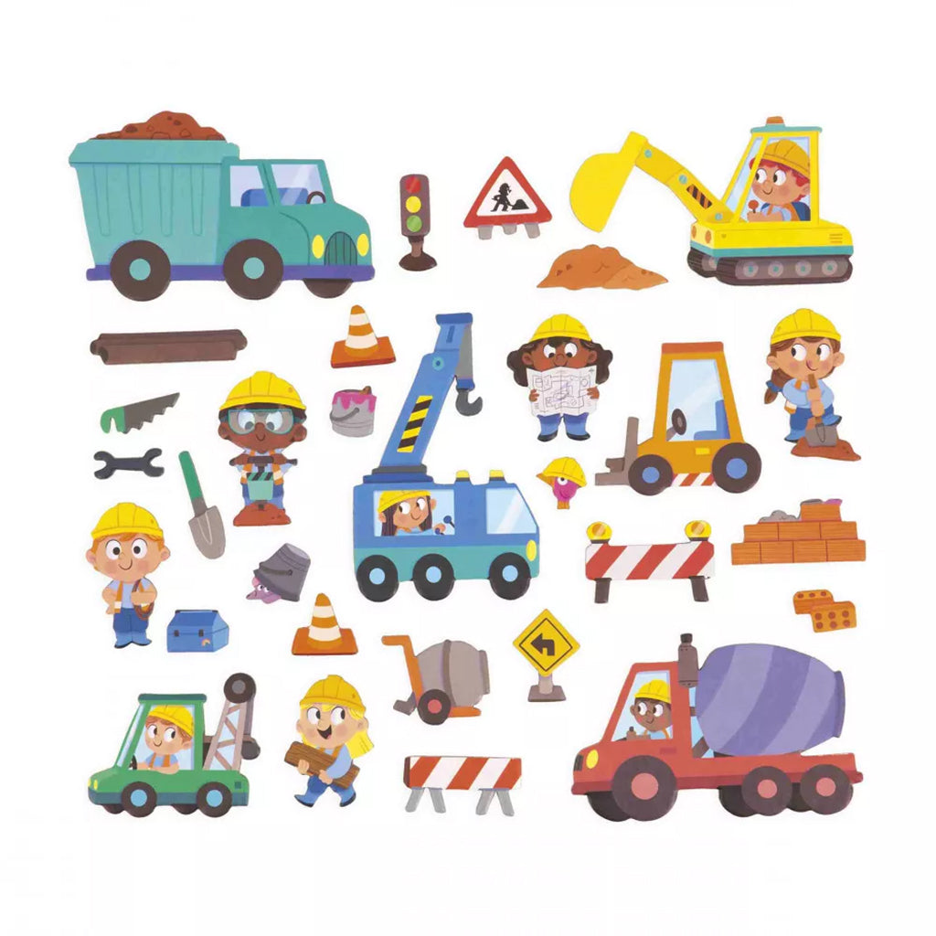 Janod Magnetic Book, 30 pcs. Construction Site