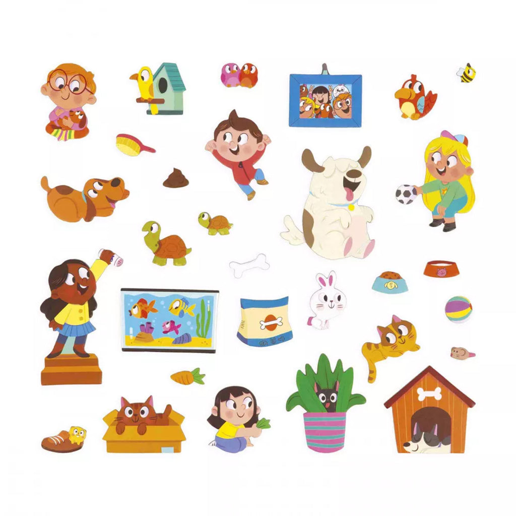 Janod Magnet Book, 30 pcs – Pets