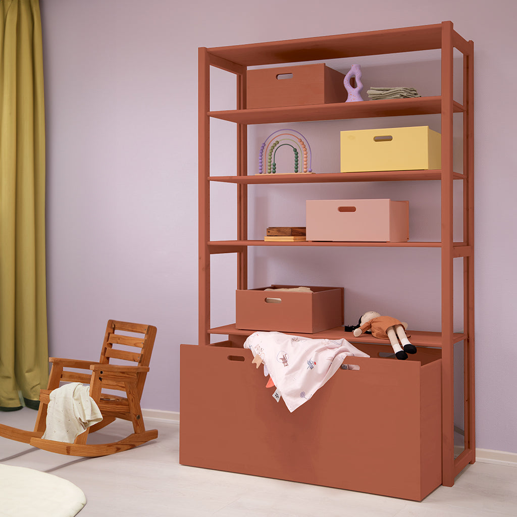 By Aulum Dana Spacious Storage Box with Wheels, Multiple Sizes - Rusty