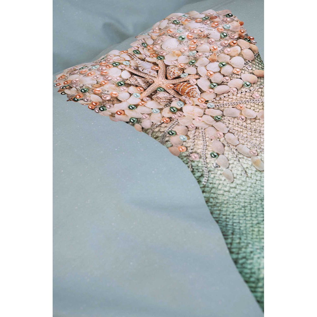 Snurk Adult Bedding, Organic - Mermaid Aqua