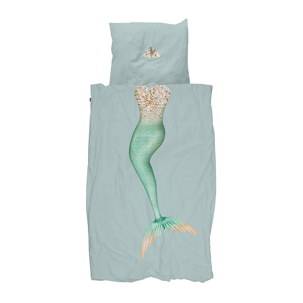 Snurk økologisk Mermaid Aqua sengetøj</h2>