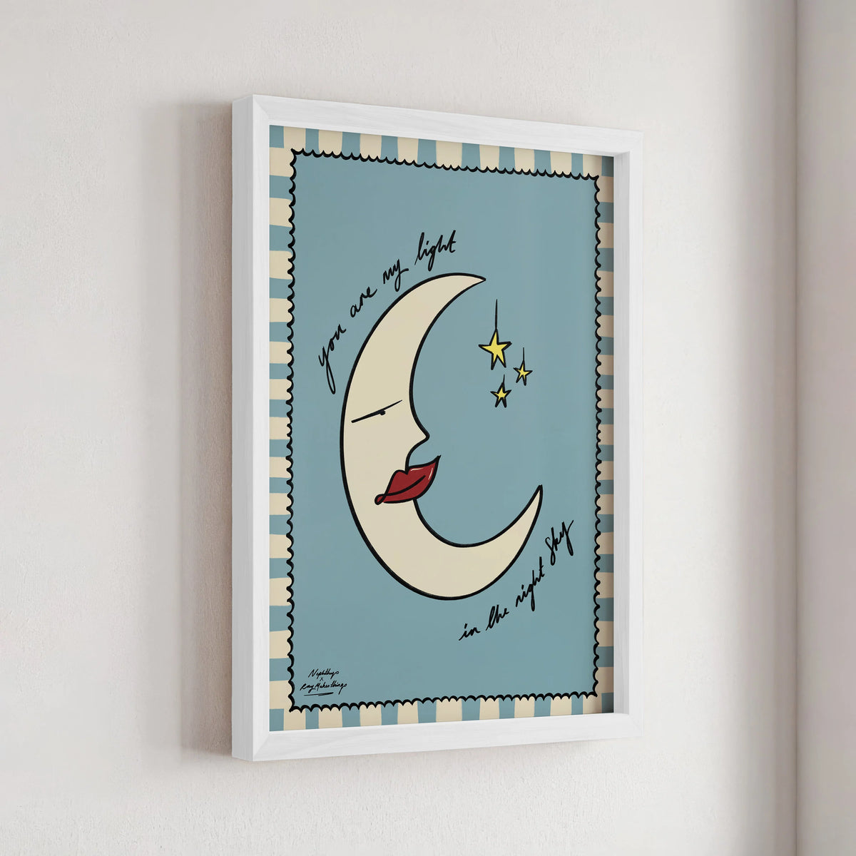 Nephthys Illustrated Poster, You Are My Light in the Night Sky - A4