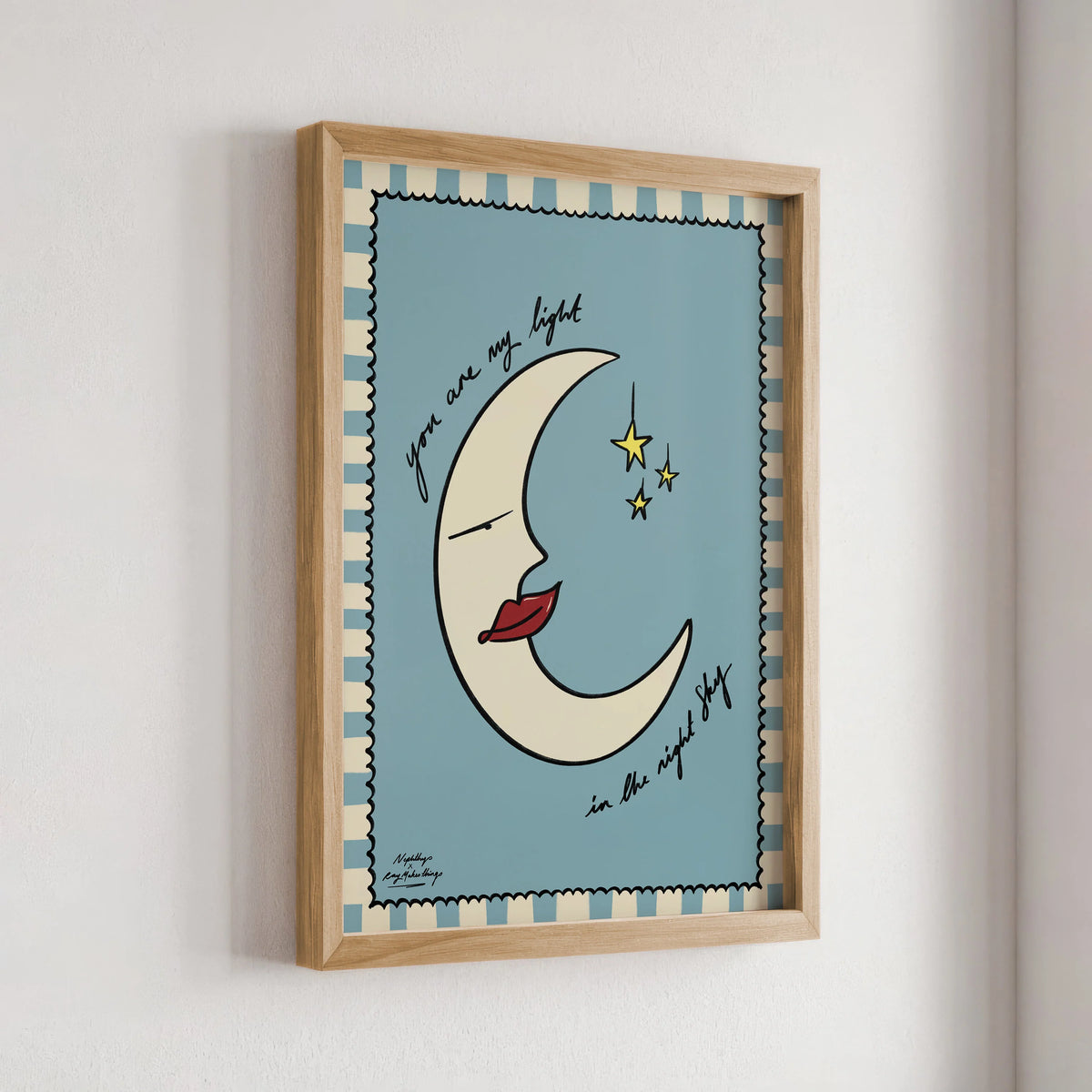 Nephthys Illustrated Poster, You Are My Light in the Night Sky - A4