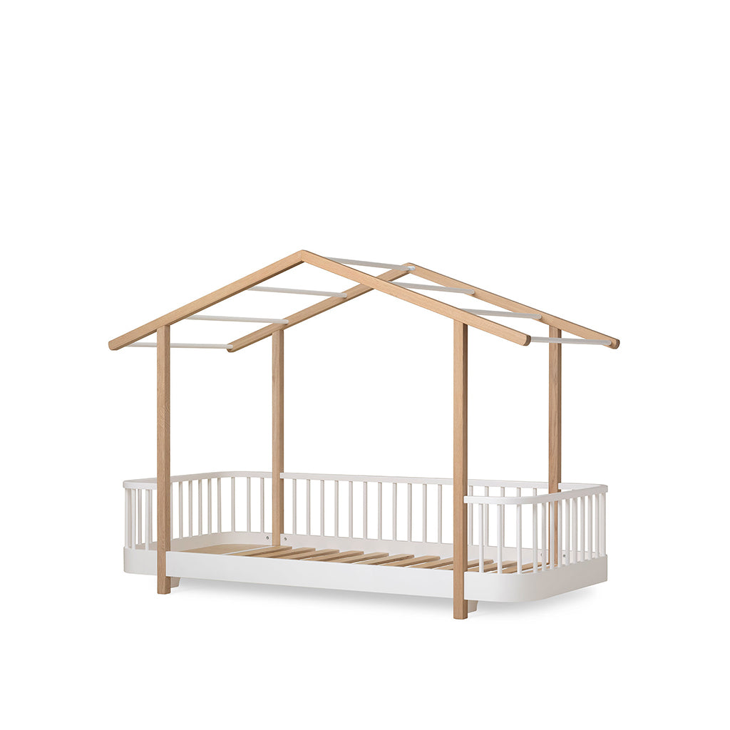 Oliver Furniture, Wood Original House Bed - White/Oak