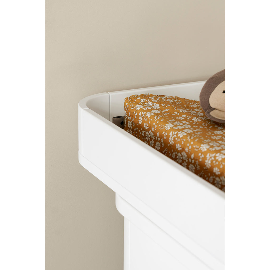 Oliver Furniture Wood Changing Dresser with 3 Drawers and Large Top - White