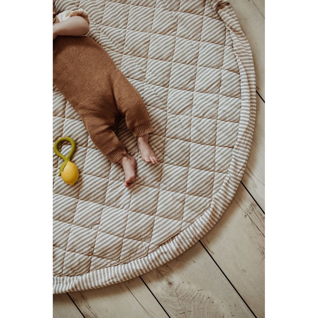 Play&Go 2-in-1 Baby Blanket, Organic - Stripes Blue